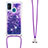 Silikon Hülle Handyhülle Gummi Schutzhülle Flexible Tasche Bling-Bling mit Schlüsselband Lanyard S03 für Samsung Galaxy M21