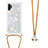 Silikon Hülle Handyhülle Gummi Schutzhülle Flexible Tasche Bling-Bling mit Schlüsselband Lanyard S03 für Samsung Galaxy Note 10 Plus 5G Silber