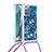 Silikon Hülle Handyhülle Gummi Schutzhülle Flexible Tasche Bling-Bling mit Schlüsselband Lanyard S03 für Samsung Galaxy Note 20 5G