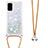 Silikon Hülle Handyhülle Gummi Schutzhülle Flexible Tasche Bling-Bling mit Schlüsselband Lanyard S03 für Samsung Galaxy S20 5G