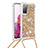 Silikon Hülle Handyhülle Gummi Schutzhülle Flexible Tasche Bling-Bling mit Schlüsselband Lanyard S03 für Samsung Galaxy S20 FE (2022) 5G