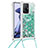 Silikon Hülle Handyhülle Gummi Schutzhülle Flexible Tasche Bling-Bling mit Schlüsselband Lanyard S03 für Xiaomi Mi 11T 5G