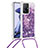 Silikon Hülle Handyhülle Gummi Schutzhülle Flexible Tasche Bling-Bling mit Schlüsselband Lanyard S03 für Xiaomi Mi 11T 5G