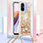Silikon Hülle Handyhülle Gummi Schutzhülle Flexible Tasche Bling-Bling mit Schlüsselband Lanyard S03 für Xiaomi Poco C55 Gold