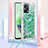 Silikon Hülle Handyhülle Gummi Schutzhülle Flexible Tasche Bling-Bling mit Schlüsselband Lanyard S03 für Xiaomi Poco X5 5G