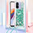 Silikon Hülle Handyhülle Gummi Schutzhülle Flexible Tasche Bling-Bling mit Schlüsselband Lanyard S03 für Xiaomi Redmi 12C 4G