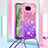 Silikon Hülle Handyhülle Gummi Schutzhülle Flexible Tasche Bling-Bling mit Schlüsselband Lanyard YB1 für Google Pixel 8a 5G Pink