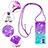 Silikon Hülle Handyhülle Gummi Schutzhülle Flexible Tasche Bling-Bling mit Schlüsselband Lanyard YB1 für Samsung Galaxy F04