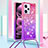 Silikon Hülle Handyhülle Gummi Schutzhülle Flexible Tasche Bling-Bling mit Schlüsselband Lanyard YB1 für Xiaomi Redmi Note 12 Pro 5G Pink