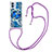 Silikon Hülle Handyhülle Gummi Schutzhülle Flexible Tasche Bling-Bling mit Schlüsselband Lanyard YB2 für Samsung Galaxy A04E