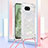 Silikon Hülle Handyhülle Gummi Schutzhülle Flexible Tasche Bling-Bling mit Schlüsselband Lanyard YB3 für Google Pixel 8a 5G Rosa