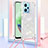 Silikon Hülle Handyhülle Gummi Schutzhülle Flexible Tasche Bling-Bling mit Schlüsselband Lanyard YB3 für Xiaomi Poco X5 5G Silber
