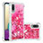 Silikon Hülle Handyhülle Gummi Schutzhülle Flexible Tasche Bling-Bling S01 für Samsung Galaxy A02 Pink