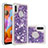 Silikon Hülle Handyhülle Gummi Schutzhülle Flexible Tasche Bling-Bling S01 für Samsung Galaxy A11 Violett