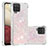 Silikon Hülle Handyhülle Gummi Schutzhülle Flexible Tasche Bling-Bling S01 für Samsung Galaxy A12 5G Rosa