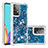 Silikon Hülle Handyhülle Gummi Schutzhülle Flexible Tasche Bling-Bling S01 für Samsung Galaxy A52 4G Blau