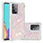 Silikon Hülle Handyhülle Gummi Schutzhülle Flexible Tasche Bling-Bling S01 für Samsung Galaxy A52 4G Rosa