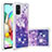Silikon Hülle Handyhülle Gummi Schutzhülle Flexible Tasche Bling-Bling S01 für Samsung Galaxy A71 4G A715 Violett