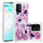 Silikon Hülle Handyhülle Gummi Schutzhülle Flexible Tasche Bling-Bling S01 für Samsung Galaxy A91 Pink