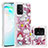Silikon Hülle Handyhülle Gummi Schutzhülle Flexible Tasche Bling-Bling S01 für Samsung Galaxy A91 Rot
