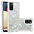 Silikon Hülle Handyhülle Gummi Schutzhülle Flexible Tasche Bling-Bling S01 für Samsung Galaxy F02S SM-E025F Silber