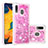 Silikon Hülle Handyhülle Gummi Schutzhülle Flexible Tasche Bling-Bling S01 für Samsung Galaxy M10S Pink