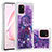 Silikon Hülle Handyhülle Gummi Schutzhülle Flexible Tasche Bling-Bling S01 für Samsung Galaxy M60s Violett