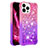 Silikon Hülle Handyhülle Gummi Schutzhülle Flexible Tasche Bling-Bling S02 für Apple iPhone 14 Pro Max Pink