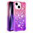 Silikon Hülle Handyhülle Gummi Schutzhülle Flexible Tasche Bling-Bling S02 für Apple iPhone 15 Pink