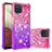 Silikon Hülle Handyhülle Gummi Schutzhülle Flexible Tasche Bling-Bling S02 für Samsung Galaxy A12 5G Pink