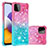 Silikon Hülle Handyhülle Gummi Schutzhülle Flexible Tasche Bling-Bling S02 für Samsung Galaxy A22s 5G Rosa