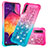 Silikon Hülle Handyhülle Gummi Schutzhülle Flexible Tasche Bling-Bling S02 für Samsung Galaxy A30S Rosa