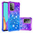 Silikon Hülle Handyhülle Gummi Schutzhülle Flexible Tasche Bling-Bling S02 für Samsung Galaxy A52 4G Violett