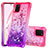 Silikon Hülle Handyhülle Gummi Schutzhülle Flexible Tasche Bling-Bling S02 für Samsung Galaxy A81 Pink