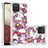 Silikon Hülle Handyhülle Gummi Schutzhülle Flexible Tasche Bling-Bling S03 für Samsung Galaxy A12 Rot