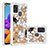 Silikon Hülle Handyhülle Gummi Schutzhülle Flexible Tasche Bling-Bling S03 für Samsung Galaxy A21s Gold
