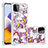 Silikon Hülle Handyhülle Gummi Schutzhülle Flexible Tasche Bling-Bling S03 für Samsung Galaxy A22 5G Rot