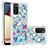 Silikon Hülle Handyhülle Gummi Schutzhülle Flexible Tasche Bling-Bling S03 für Samsung Galaxy F02S SM-E025F Hellblau