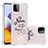 Silikon Hülle Handyhülle Gummi Schutzhülle Flexible Tasche Bling-Bling S03 für Samsung Galaxy F42 5G Rosa