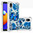 Silikon Hülle Handyhülle Gummi Schutzhülle Flexible Tasche Bling-Bling S03 für Samsung Galaxy M01 Core Blau