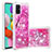 Silikon Hülle Handyhülle Gummi Schutzhülle Flexible Tasche Bling-Bling S03 für Samsung Galaxy M40S Pink