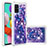 Silikon Hülle Handyhülle Gummi Schutzhülle Flexible Tasche Bling-Bling S03 für Samsung Galaxy M40S Violett