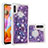 Silikon Hülle Handyhülle Gummi Schutzhülle Flexible Tasche Bling-Bling S04 für Samsung Galaxy A11 Violett