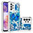 Silikon Hülle Handyhülle Gummi Schutzhülle Flexible Tasche Bling-Bling S04 für Samsung Galaxy A23 5G Blau