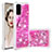 Silikon Hülle Handyhülle Gummi Schutzhülle Flexible Tasche Bling-Bling S04 für Samsung Galaxy S20 5G Pink