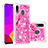 Silikon Hülle Handyhülle Gummi Schutzhülle Flexible Tasche Bling-Bling S05 für Samsung Galaxy A20 Pink