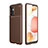 Silikon Hülle Handyhülle Gummi Schutzhülle Flexible Tasche Köper für Samsung Galaxy A32 4G Braun