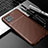 Silikon Hülle Handyhülle Gummi Schutzhülle Flexible Tasche Köper S01 für Samsung Galaxy M32 4G Braun