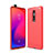 Silikon Hülle Handyhülle Gummi Schutzhülle Flexible Tasche Line C01 für Xiaomi Redmi K20 Rot