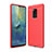 Silikon Hülle Handyhülle Gummi Schutzhülle Flexible Tasche Line C02 für Huawei Mate 20 X 5G Rot